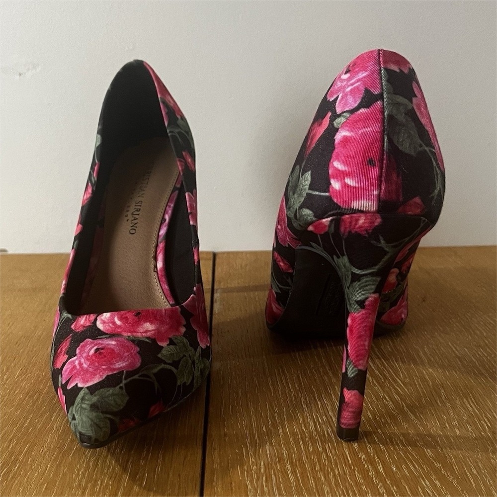 Christian Siriano Payless Floral Pointed Toe Stiletto Pump 9.5 romantic edgy